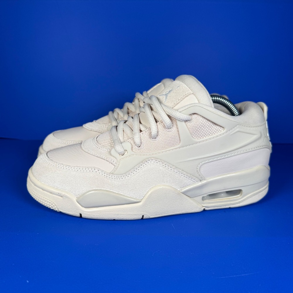 Air Jordan‎ 4 RM Women's Size 7 Cream Tan Leather Athletic Shoes FQ7940 200 - Picture 4 of 9